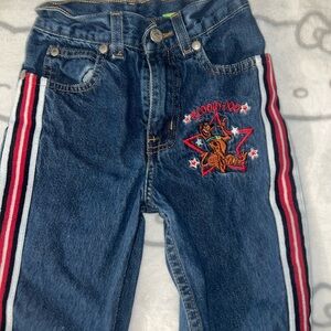 Cartoon Network ScoobyDoo Jeans with Blue and Red Stripes